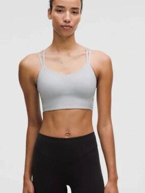 Lululemon Like a Cloud Longline Sports Bra Light Support B/C: Size 4 (Silver)